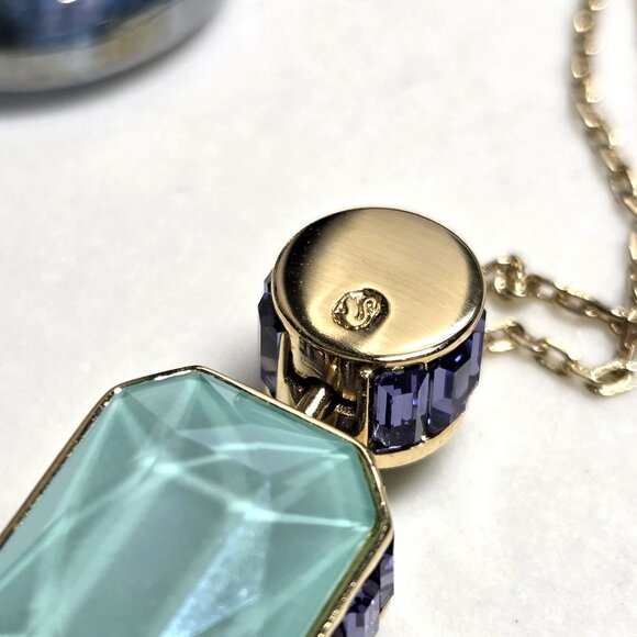 Swarovski Chroma Crystal Pendant Necklace Gold Tone Multi Colour Combination - Picture 2 of 12